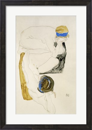 Framed Two Reclining Figures, 1912 Print