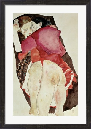Framed Two Girls (Lovers), 1911 Print