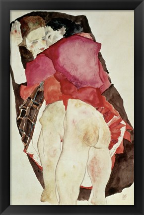 Framed Two Girls (Lovers), 1911 Print