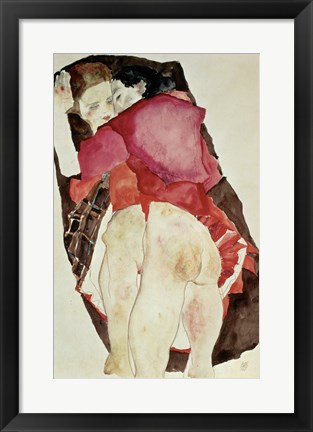 Framed Two Girls (Lovers), 1911 Print