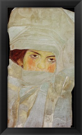 Framed Artist&#39;S Sister Melanie With Silver-Colored Scarves, 1908 Print