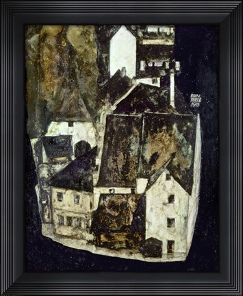 Framed City On The Blue River III, 1911 Print