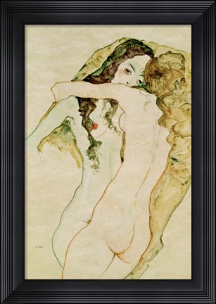 Framed Zwei Frauen In Umarmung [Two Women Embracing], 1911 Print
