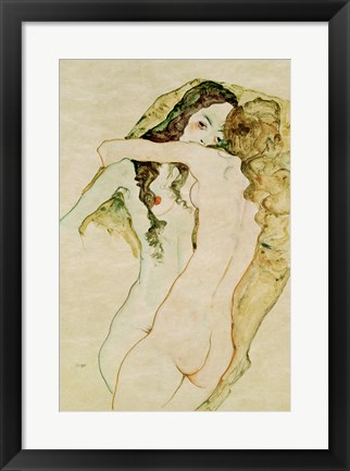 Framed Zwei Frauen In Umarmung [Two Women Embracing], 1911 Print