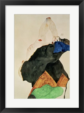 Framed Girl With Elbow Raised, 1911 Print