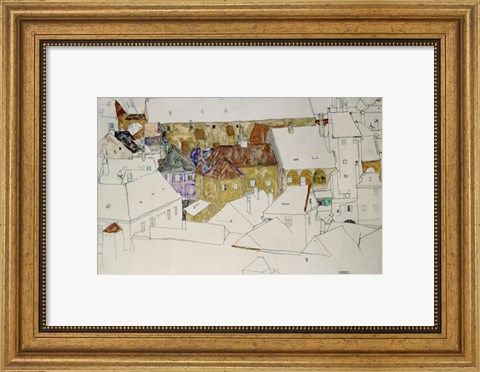 Framed Yellow Town, 1914 Print
