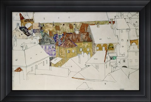 Framed Yellow Town, 1914 Print