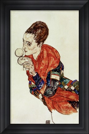 Framed Portrait Of The Actress Marga Boerner With Compact, 1917 Print