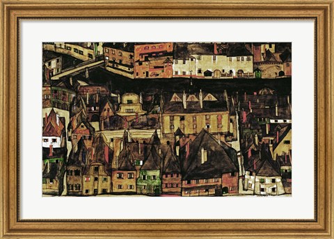 Framed Small City III, 1913 Print