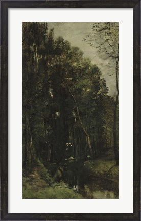 Framed Forest And Brook Print