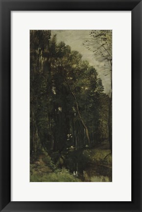 Framed Forest And Brook Print