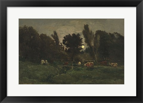 Framed Graveyard At Villerville (Calvados), 1875 Print