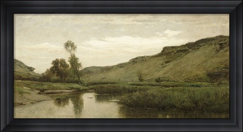 Framed Valley Of Optevoz, 1857 Print