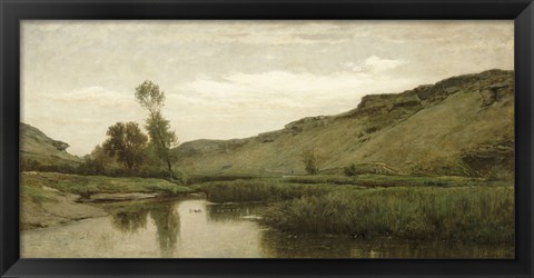 Framed Valley Of Optevoz, 1857 Print