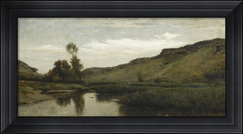 Framed Large Valley Of Optevoz, 1857 Print
