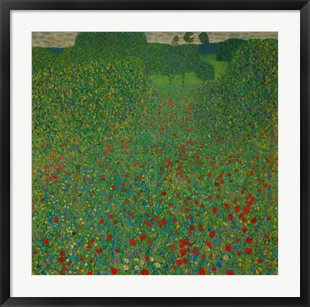 Framed Field Of Poppies, 1907 Print