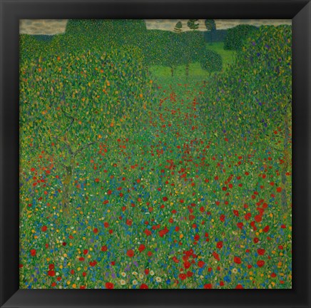 Framed Field Of Poppies, 1907 Print