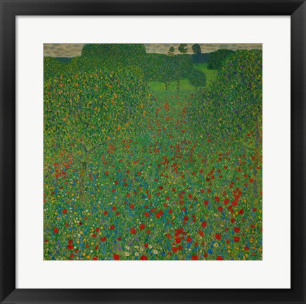 Framed Field Of Poppies, 1907 Print