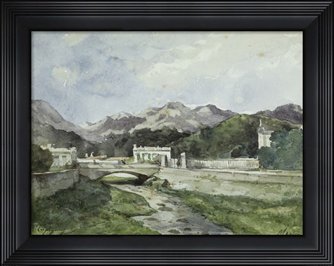 Framed View of Menton Print