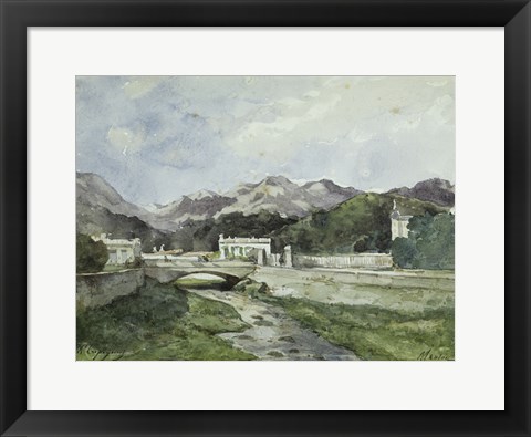 Framed View of Menton Print