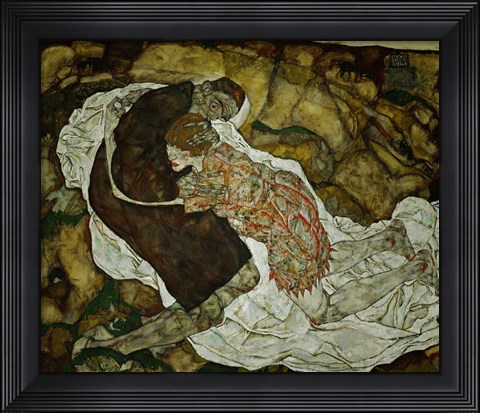 Framed Death And The Maiden, 1915 Print
