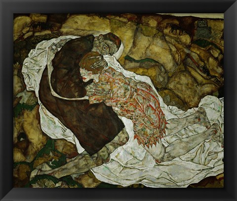 Framed Death And The Maiden, 1915 Print