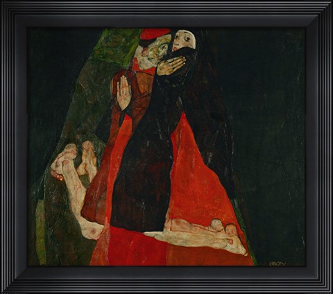 Framed Cardinal And Nun (Liebkosung), 1912 Print