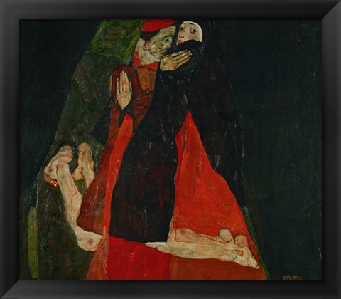 Framed Cardinal And Nun (Liebkosung), 1912 Print