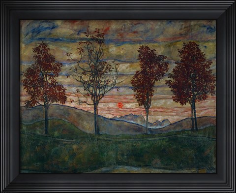 Framed Four Trees, 1917 Print