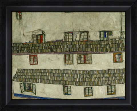 Framed Old Houses (Krumlov, Bohemia), 1917 Print