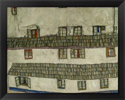 Framed Old Houses (Krumlov, Bohemia), 1917 Print