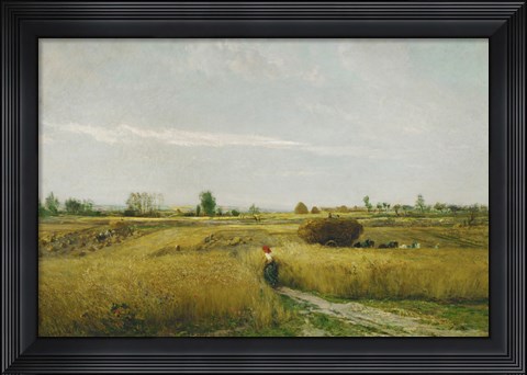 Framed Harvest, 1851 Print