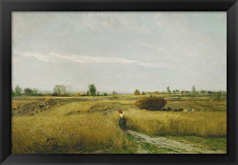 Framed Harvest, 1851 Print