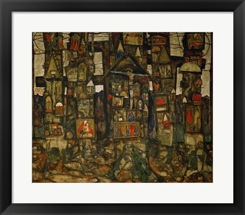 Framed Waldandacht (Shrines In The Wood), 1915 Print