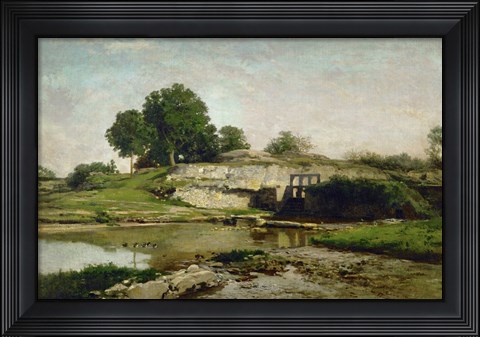 Framed La Vanne D&#39;Optevoz (Isere), 1859 Print