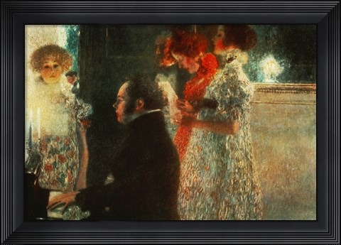 Framed Schubert At The Piano, 1899 Print