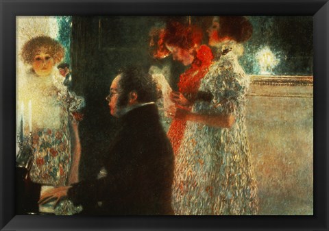 Framed Schubert At The Piano, 1899 Print