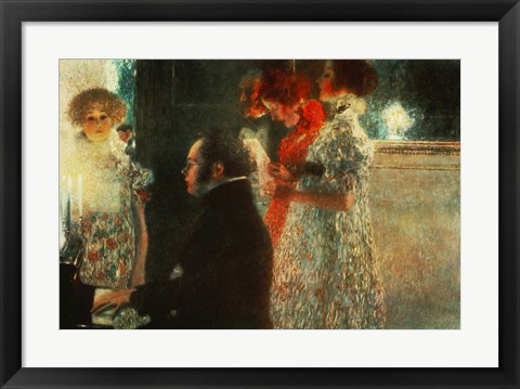 Framed Schubert At The Piano, 1899 Print