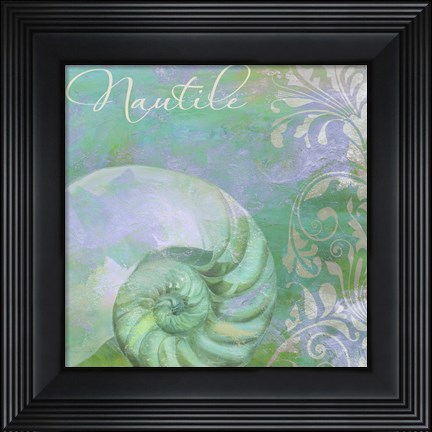 Framed Painted Sea I Print