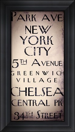 Framed New York City Print
