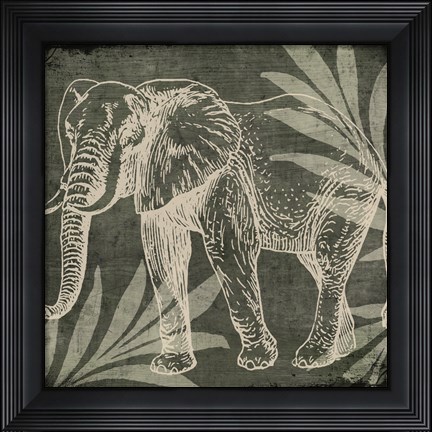 Framed Elephant 1 Print