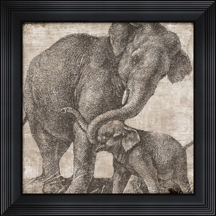 Framed Elephant 2 Print