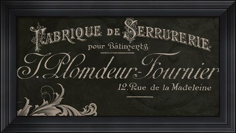 Framed Signes Francais VII Print