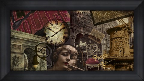 Framed Streets of Paris II Print