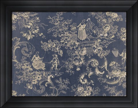 Framed Toile Fabrics II Print