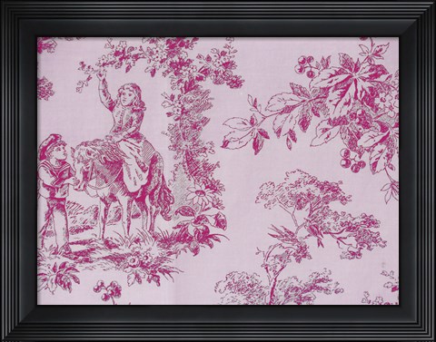 Framed Toile Fabrics IV Print