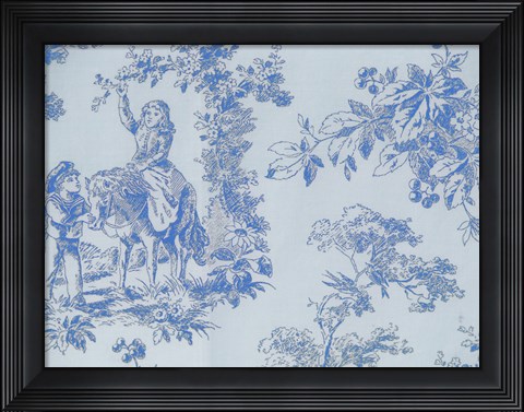 Framed Toile Fabrics V Print