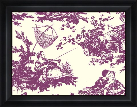 Framed Toile Fabrics VII Print