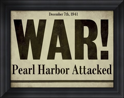 Framed Pearl Harbor Print