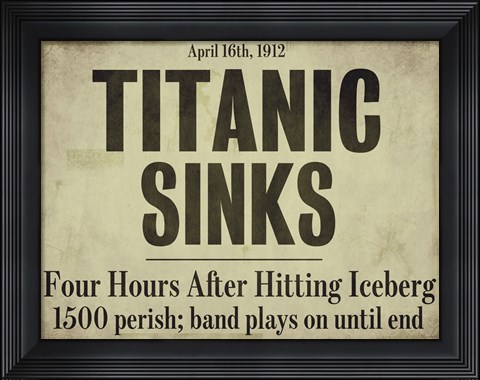 Framed Titanic Print